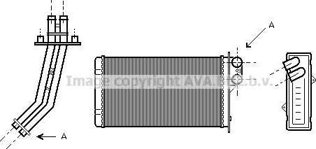 Радиатор отопителя (печки) AVA для Renault Laguna I 1993-2001. Артикул RT6170