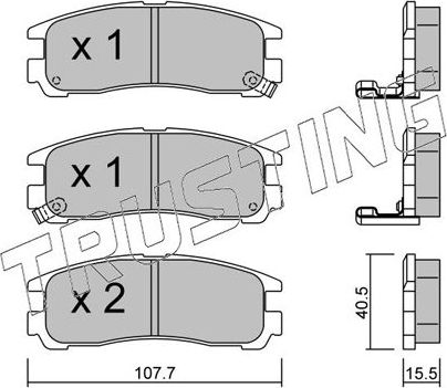 Тормозные колодки Trusting. Артикул 413.0