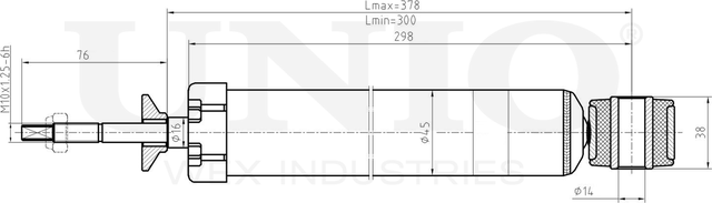Амортизатор подвески (Unio). Артикул SAB-10490