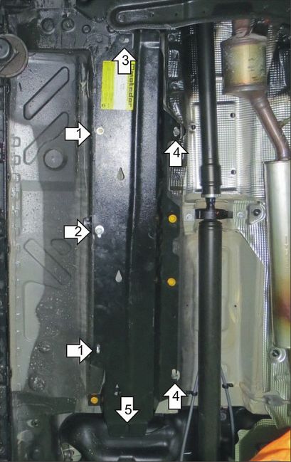 Защита Мотодор для топливных трубок Renault Duster II 4WD 2021-2026. Артикул 01733