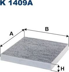 Салонный фильтр Filtron. Артикул K 1409A