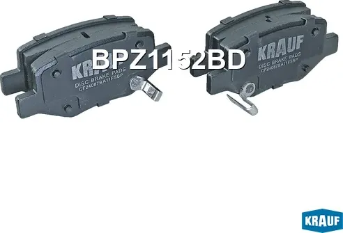 Колодки тормозные (Krauf). Артикул BPZ1152BD