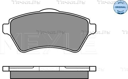 Тормозные колодки Meyle Original. Артикул 025 236 1517