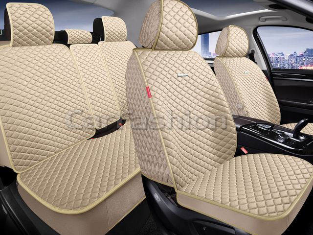 Накидки универсальные CarFashion Rancho Plus для авто, цвет Бежевый/Бежевый/Бежевый. Артикул 27360