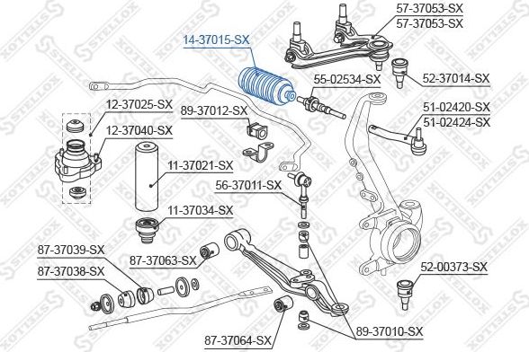 Пыльник рулевой рейки Stellox. Артикул 14-37015-SX