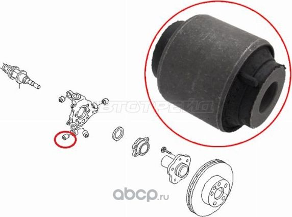 Сайлентблок задней цапфы 1 NISSAN MURANO Z50 2002 (SAT). Артикул ST55152CA000