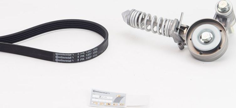 Приводной ремень поликлиновой с роликами (комплект) ContiTech. Артикул 5PK1207K1