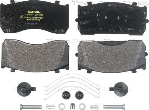 Тормозные колодки Textar передние/задние для Mercedes-Benz Atego 2 2004-2014. Артикул 2918302