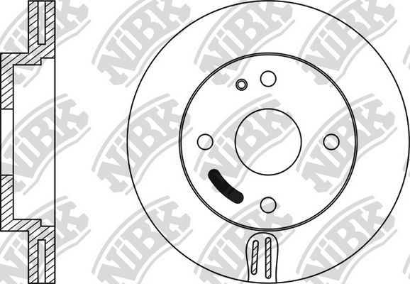 Тормозной диск NiBK передний для Mazda Demio I (DW) 1998-2003. Артикул RN1315
