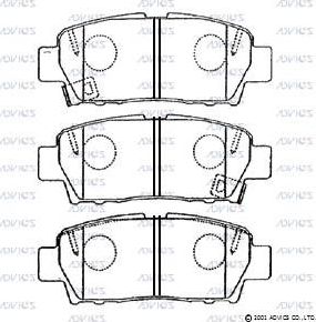 Тормозные колодки Advics задние для Lexus LS I 1989-1995. Артикул SN660P