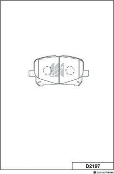 Тормозные колодки MK Kashiyama. Артикул D2197