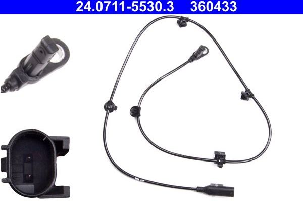 Датчик ABS ATE задний для Mercedes-Benz Vito III (W447) 2014-2026. Артикул 24.0711-5530.3