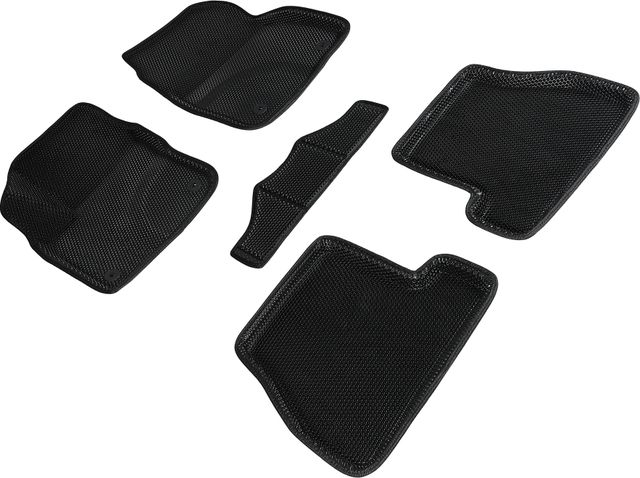 Коврики Seintex 3D EVA Соты для салона Ford Focus III (АКПП) 2011-2015 ЧЕРНЫЕ. Артикул 95251