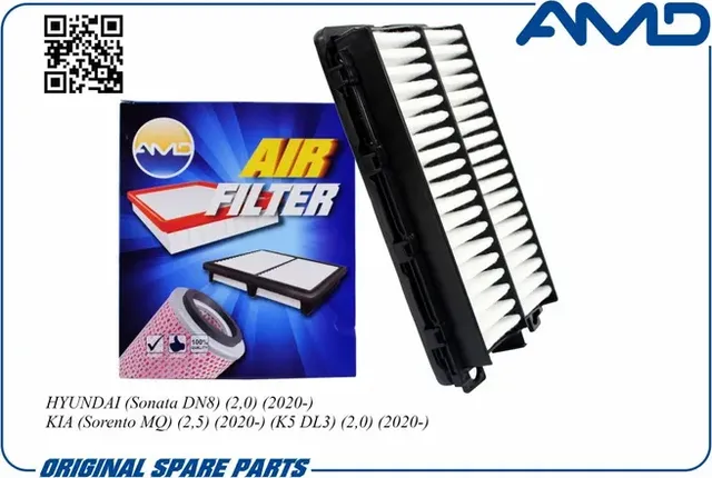 Фильтр воздушный Hyundai Santa FE 2020- Kia K5 2020-, Sorento 2020 (AMD). Артикул AMDFA419