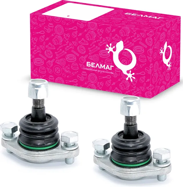 Опора шаровая ВАЗ 2110-2112 (2шт) с крепежом Конвейерная 0090 (21100-2904192-0 (Belmag). Артикул BM0090