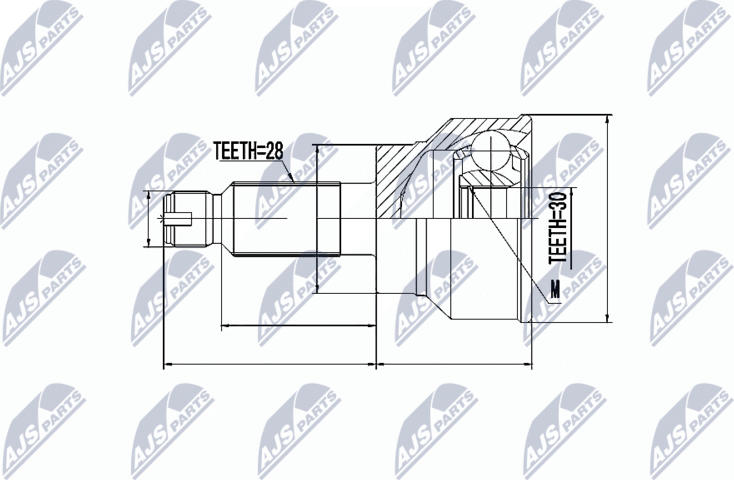 Шрус наружный (граната) NTY. Артикул NPZ-SU-020