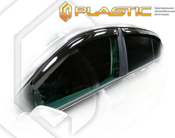 Дефлекторы СА Пластик для окон (Classic полупрозрачный) Renault Megane седан 2006-2009. Артикул 2010030302119