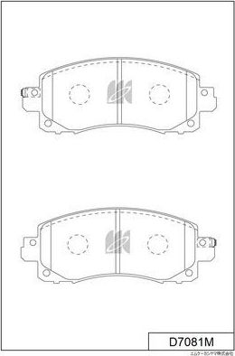 Тормозные колодки MK Kashiyama. Артикул D7081M