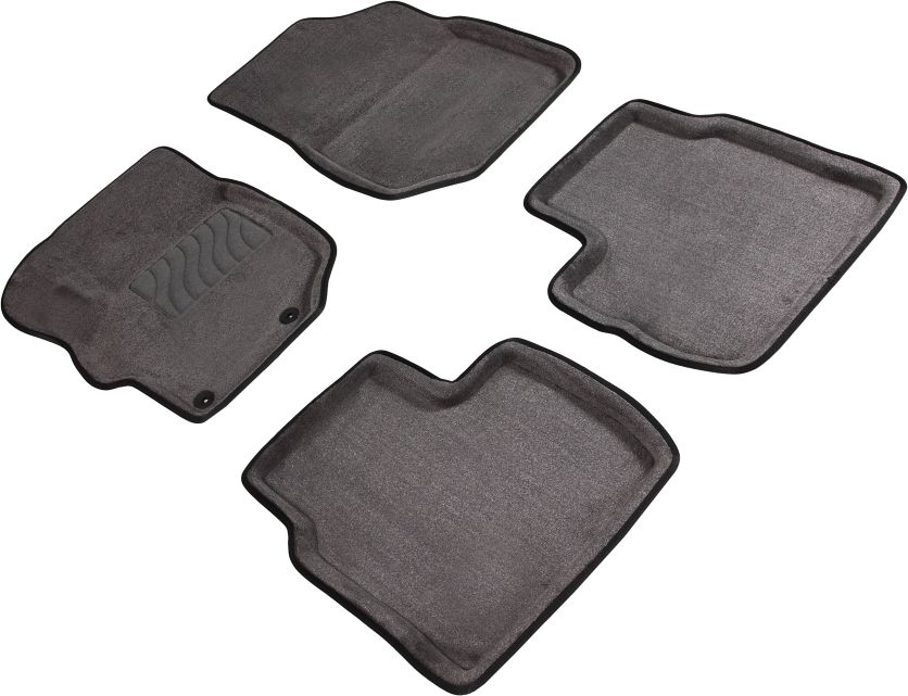 Коврики Seintex 3D ворсовые для салона Peugeot 301 2013-2026 Серые. Артикул 85797