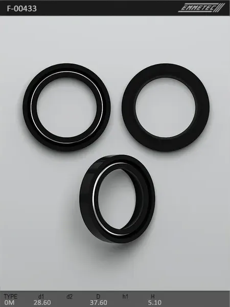 Сальник рулевой рейки 28.6 37.6 5.1 (Emmetec). Артикул F00433