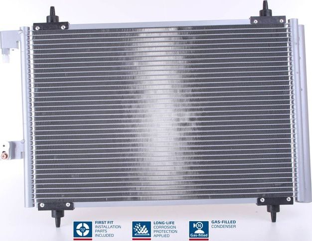 Радиатор кондиционера (конденсатор) Nissens (алюминий) для Peugeot 407 2004-2011. Артикул 94723