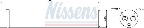 Осушитель кондиционера Nissens (алюминий) для Nissan Almera Tino I 2003-2006. Артикул 95439