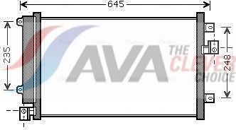Радиатор кондиционера (конденсатор) AVA (алюминий). Артикул FT5328D