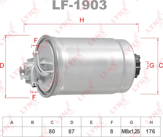 Топливный фильтр LYNXauto. Артикул LF-1903