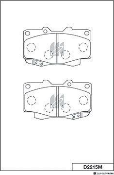 Тормозные колодки MK Kashiyama передние для Toyota Tacoma I 1995-2004. Артикул D2215M