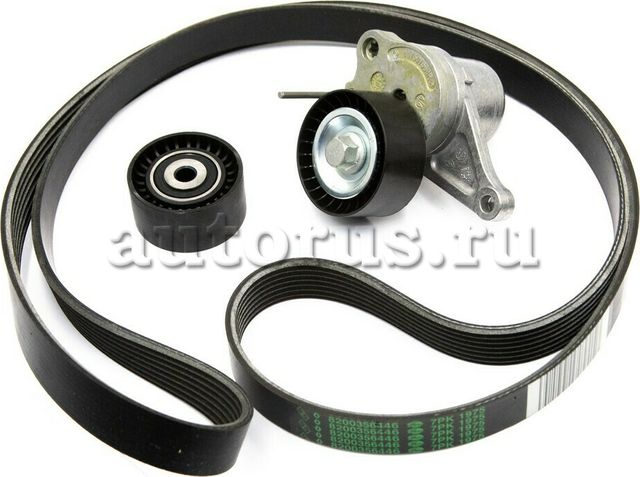 Приводной ремень поликлиновой с роликами (комплект) Renault. Артикул 7701476645