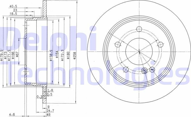 Тормозной диск Delphi. Артикул BG2761