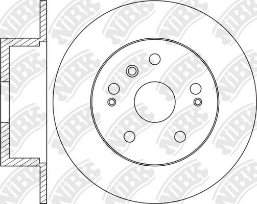 Тормозной диск NiBK задний для Toyota Highlander II (U40) 2007-2014. Артикул RN1444