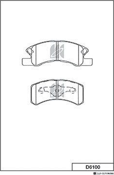 Тормозные колодки MK Kashiyama. Артикул D6100