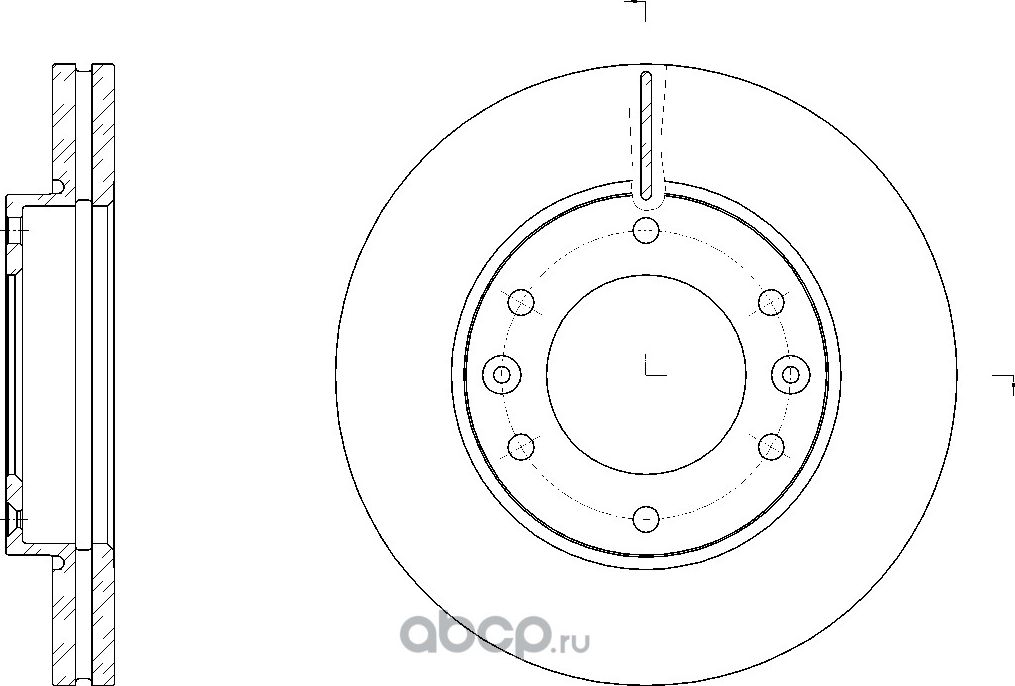 Диск тормозной вентилируемый (G-Brake). Артикул GR20963