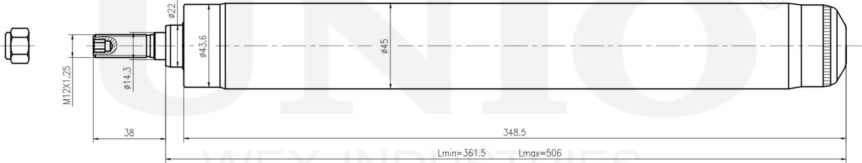 Амортизатор подвески (Unio). Артикул SAB-20043