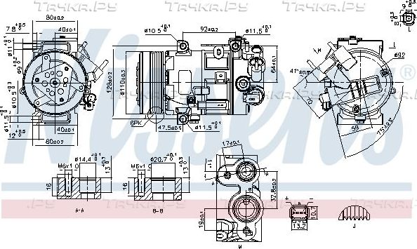 Компрессор кондиционера Nissens ** FIRST FIT ** для Peugeot 508 I 2010-2018. Артикул 890420