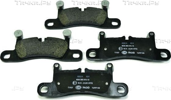 Тормозные колодки Hella задние для Porsche Cayenne II (958) 2010-2014. Артикул 8DB 355 015-101