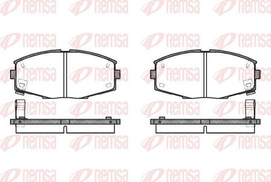 Тормозные колодки Remsa. Артикул 0225.04