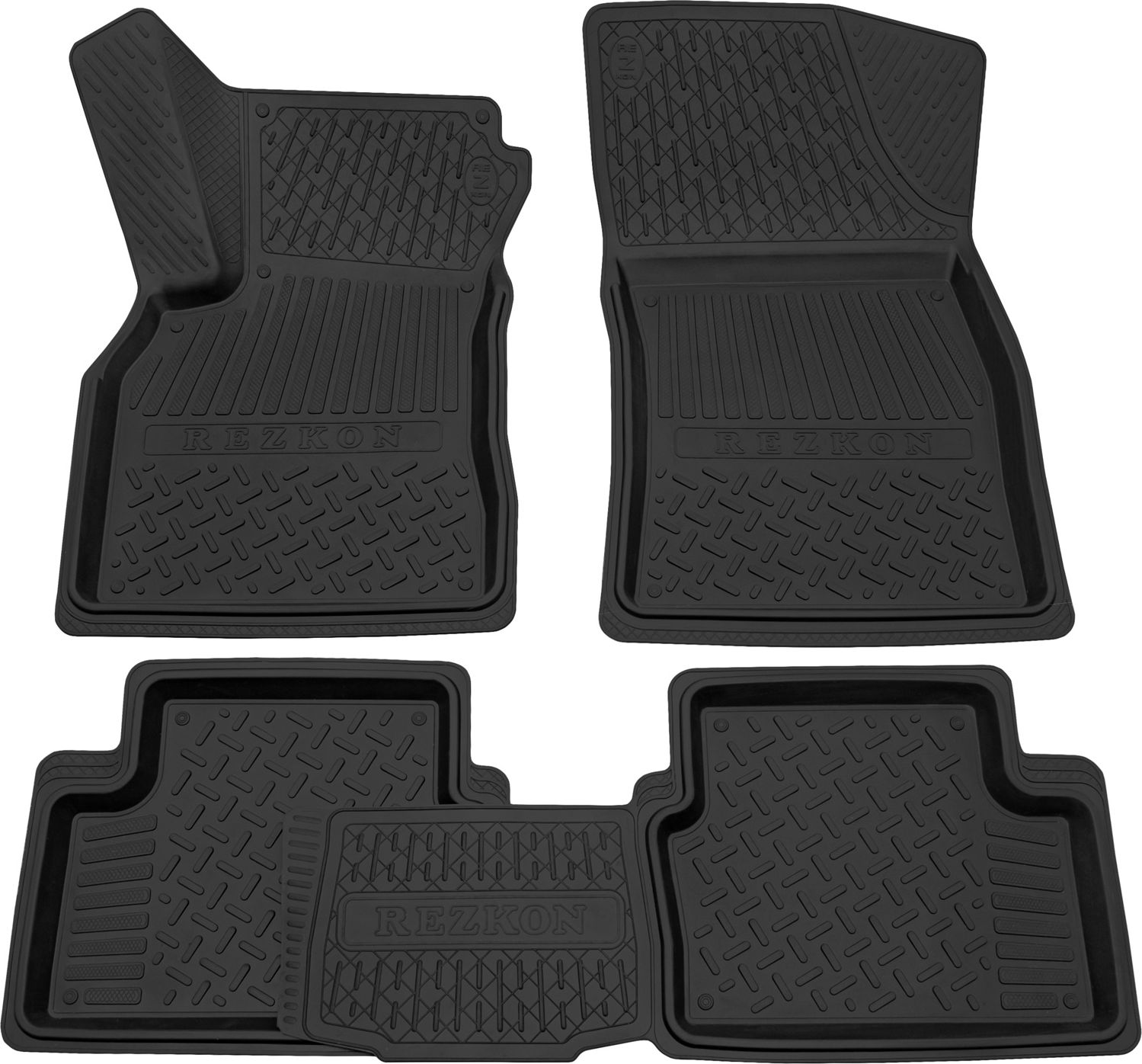 Коврики Rezkon резиновые для салона Renault Fluence 2010-2016. Артикул 1029010100