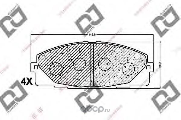 Колодки тормозные дисковые (DJ Parts). Артикул BP1397