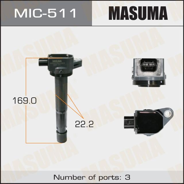 Катушка зажигания Masuma для Honda Accord VIII 2008-2015. Артикул MIC-511