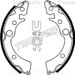 Тормозные колодки Trusting задние для Honda Civic III 1983-1987. Артикул 044.007