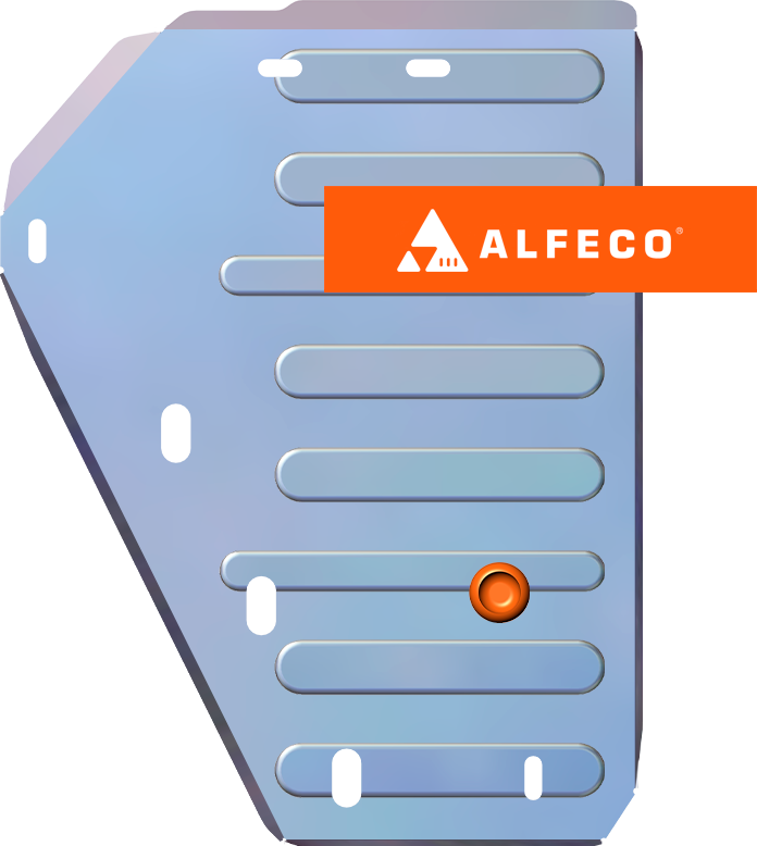 Защита алюминиевая Alfeco для бака (правый) Toyota Yaris 2019-2023. Артикул ALF.24.138 AL4