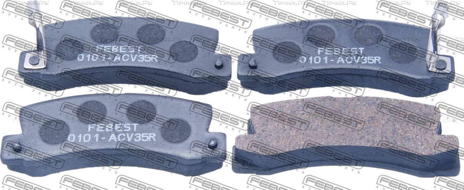 Тормозные колодки Febest задние для Toyota Corolla E110 1998-2001. Артикул 0101-ACV35R