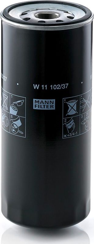 Масляный фильтр Mann-Filter. Артикул W 11 102/37