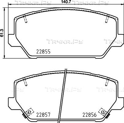 Тормозные колодки Nisshinbo передние для Kia Optima IV 2015-2026. Артикул NP6152