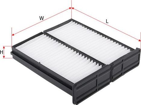 Салонный фильтр Sakura. Артикул CA-1001-S