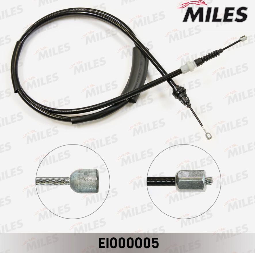 Трос ручника (тросик ручного тормоза) Miles. Артикул EI000005