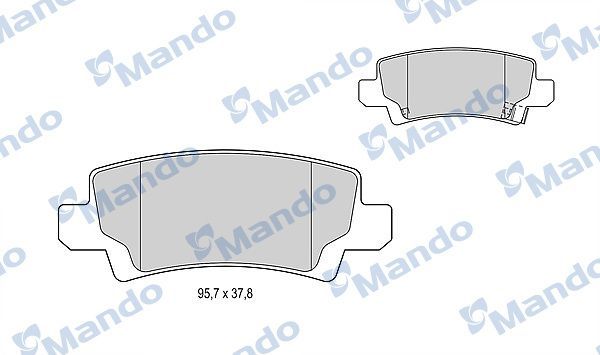 Тормозные колодки Mando задние для Toyota Corolla E140, E150 2006-2014. Артикул MBF015176