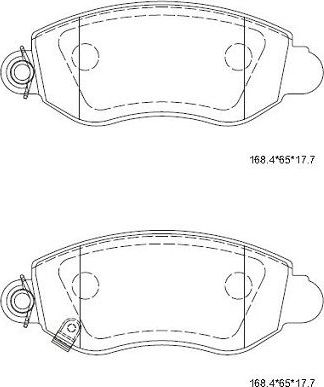 Тормозные колодки Asimco. Артикул KD6791